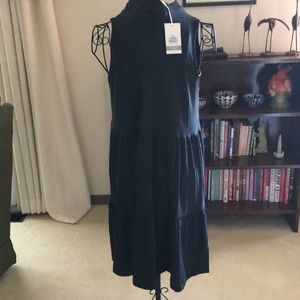 Mud Pie Tully Tiered Dress Charcoal Size Small